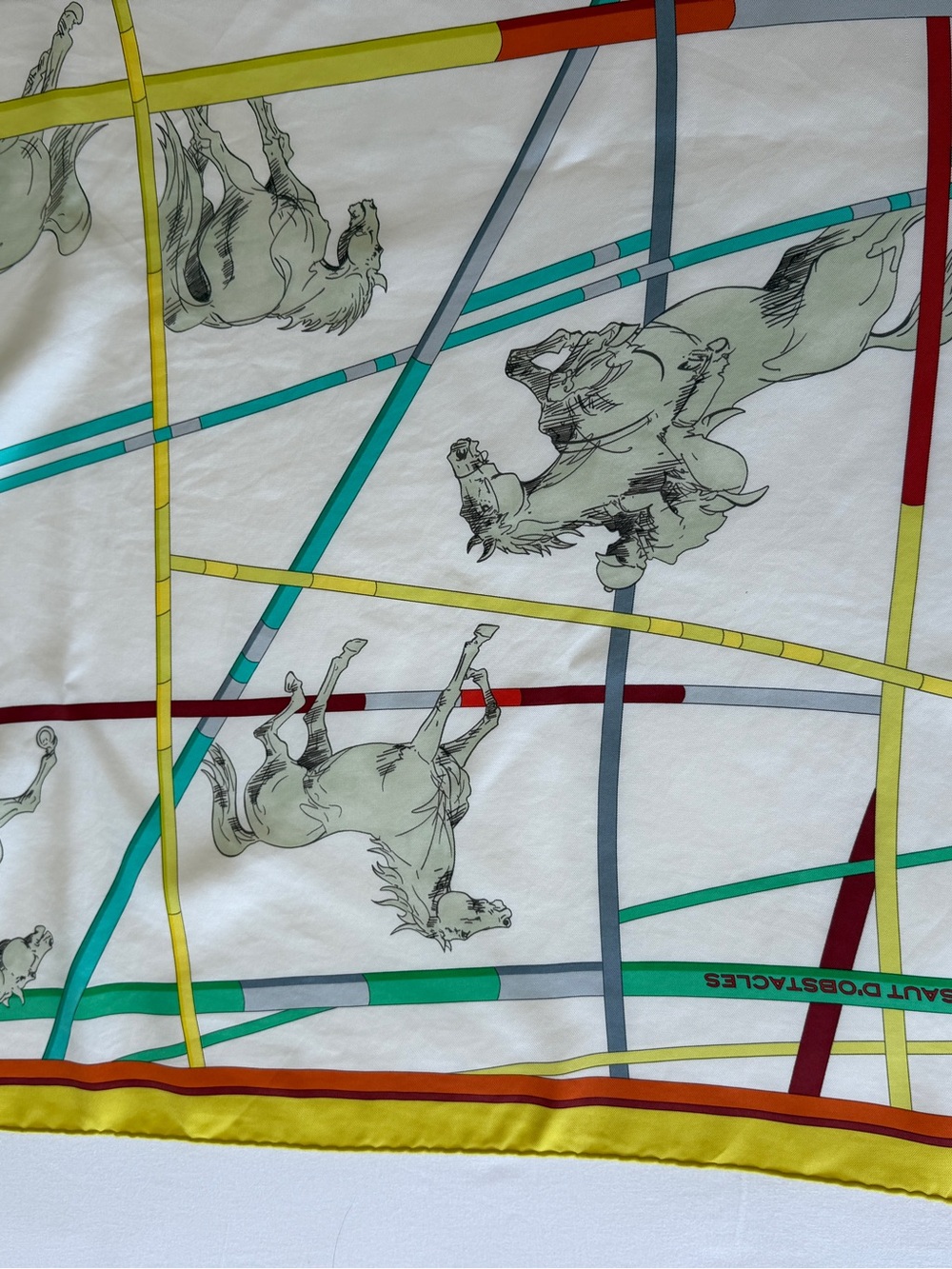 Hermès Saut d’Obstacles Silk Scarf 90cm